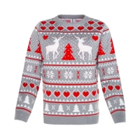 Джемпер вязаный KAFTAN "Новогодний" размер 50, серый