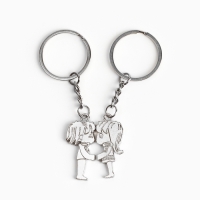 Брелок для ключей парный, &laquo;Любовь - это&raquo;, металл, 9 х 14 см