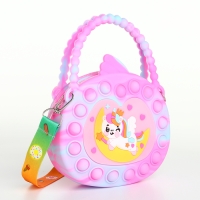 Сумка детская для девочки на молнии, pop it, цвет розовый/голубой Сумка детская для девочки на молнии, pop it, цвет розовый/голубой