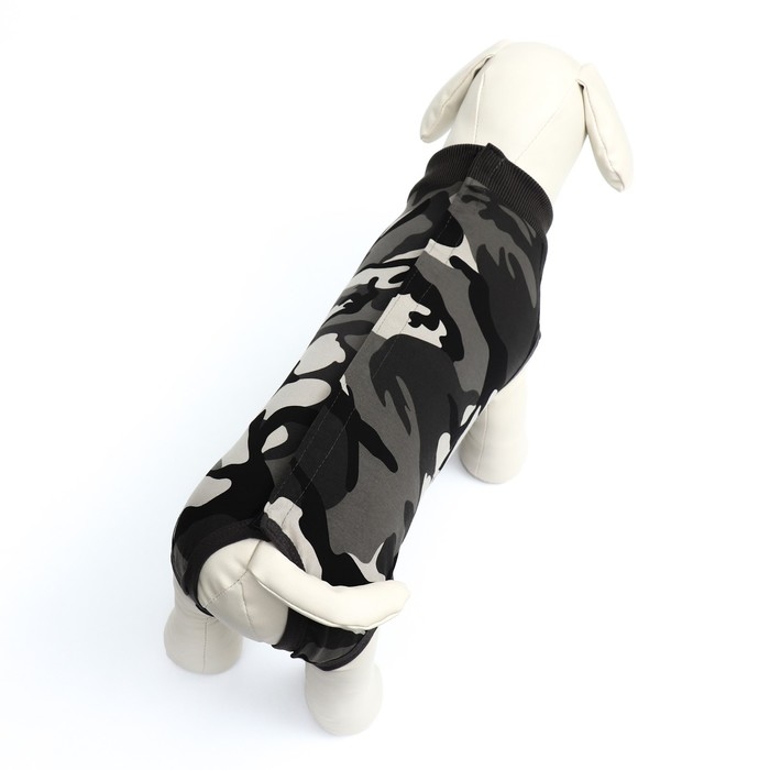 Попона послеоперационная, хлопок, размер M (ДС 33, ОГ 36-46 см, вес 6-15 кг), камуфляж