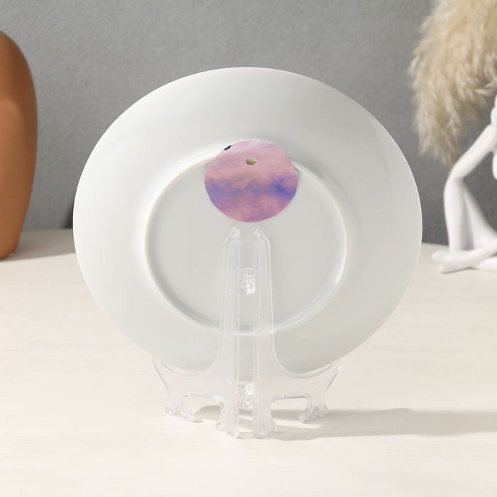 Тарелка декоративная "Русские мотивы. Жостовская роспись", настенная, d=20 см, ручная работа