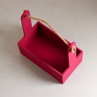 Набор кашпо деревянных 3 в 1 (29&times;18&times;33; 25&times;15&times;30; 21&times;12&times;23) "Аром", Бордо