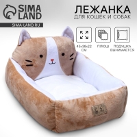 Лежанка с бортиком &laquo;Рыжик&raquo; 45х38х22 см