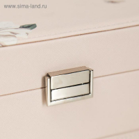 Шкатулка кожзам для украшений "Яблочный цвет" молочная 14х16х22,5 см Шкатулка кожзам для украшений "Яблочный цвет" молочная 14х16х22,5 см