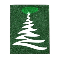 Пакет подарочный новогодний ламинированный &laquo;Ёлочка&raquo;, глиттер, S 12 х 15 х 5.5 см