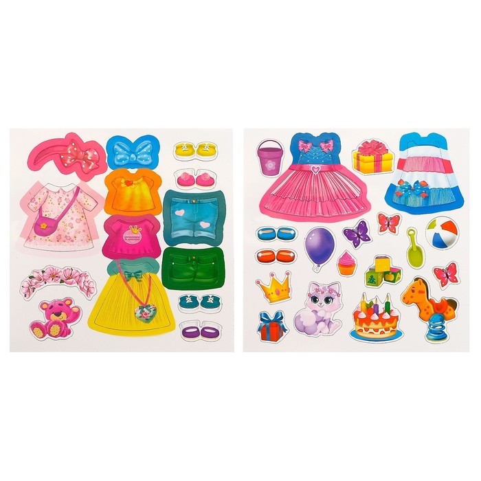 Магнитная книжка-игрушка &laquo;Одень куколку&raquo;, 8 стр.