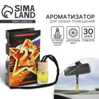 Ароматизатор в автомобиль на 23 Февраля «Блестящих побед», аромат: цитрус Ароматизатор в автомобиль на 23 Февраля «Блестящих побед», аромат: цитрус