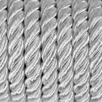 Шнур витой, d = 8 мм, 10 ± 1 м, цвет серебряный Шнур витой, d = 8 мм, 10 ± 1 м, цвет серебряный