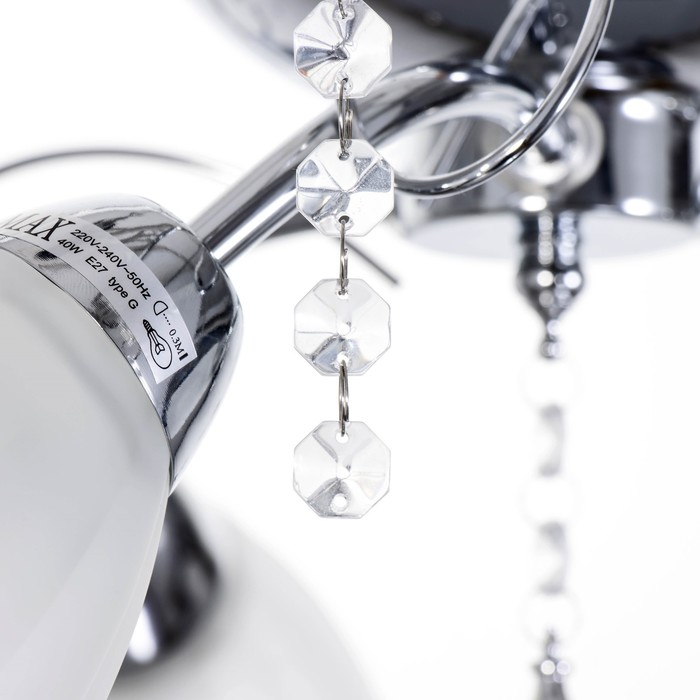 Люстра "Адель" 3x40Вт E27 хром 48х46х17 см