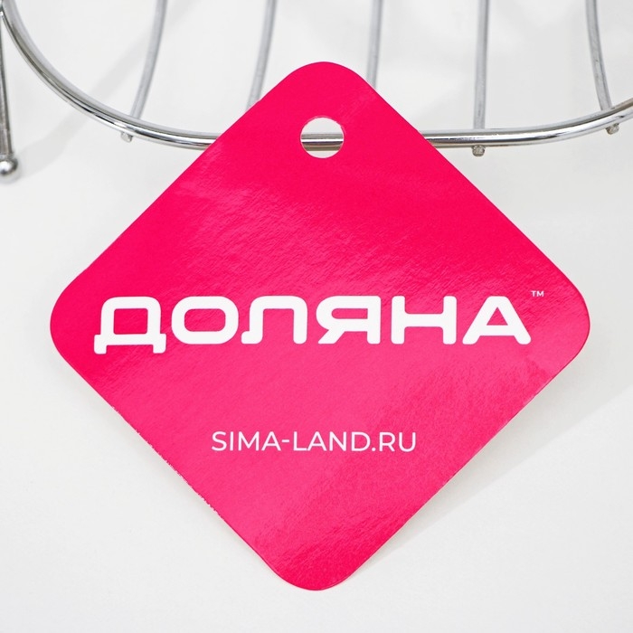 Мыльница на ножках Доляна &laquo;Сибарит&raquo;, 12&times;9.5&times;4 см, хромированная