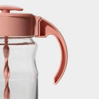 Кувшин для воды стеклянный для смешивания с венчиком Renga &laquo;Спиро&raquo;, 1,6 л, 11,2&times;23,5 см, цвет розовый
