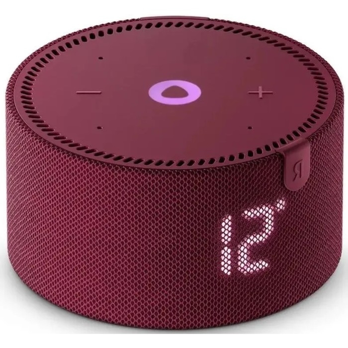 Умная колонка Умная колонка "Новая Яндекс Станция Мини" (YNDX-00020R), голосовой помощник Алиса,10Вт, с часами, красная