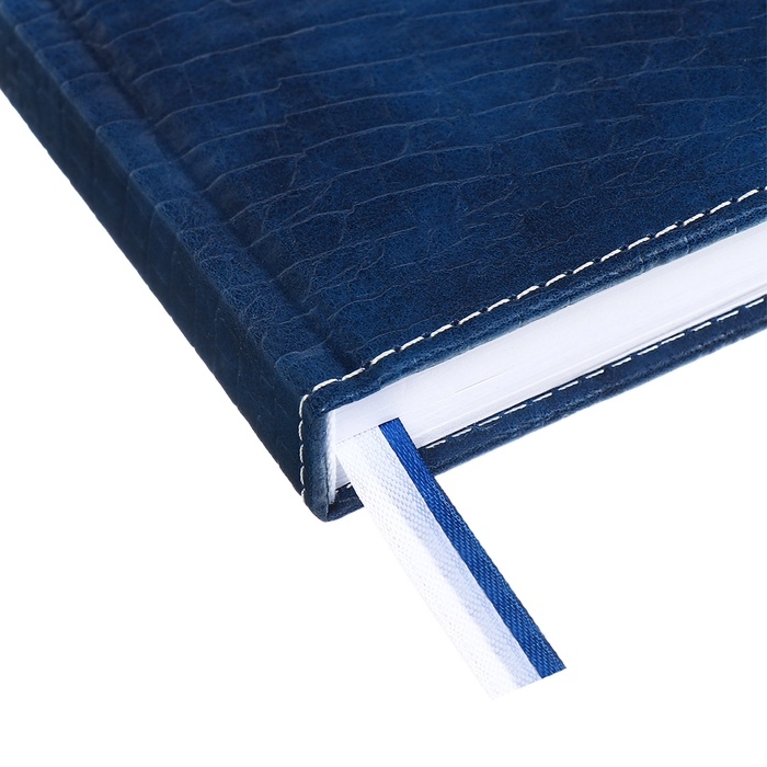 Ежедневник датированный 2025 года, A5 168 листов, Attomex. Croco, твердая обложка кожзам с поролоном, перефото, ляссе, блок 70, синий Ежедневник датированный 2025 года, A5 168 листов, Attomex. Croco, твердая обложка кожзам с поролоном, перефото, ляссе, блок 70, синий