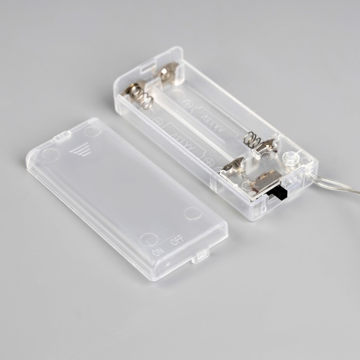 Гирлянда &laquo;Нить&raquo; 2 м с насадками &laquo;Розовый фонарик&raquo;, IP20, прозрачная нить, 10 LED, батарейки AAх2 (нет в комплекте), свечение тёплое белое