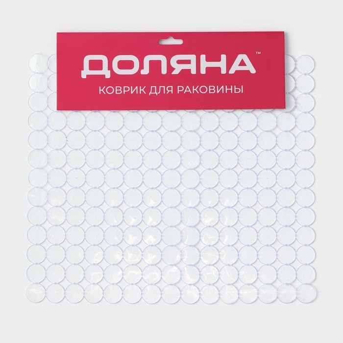 Коврик в раковину Доляна &laquo;Миро&raquo;, 27&times;31 см, прозрачный