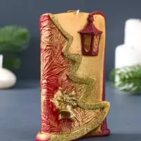 Свеча фигурная "Рождественская" 7,5х4х12 см, цв. золотой