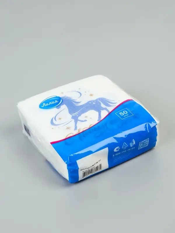 Салфетки бумажные однослойные &laquo;Счастливый год&raquo;, 24х24, 50 шт