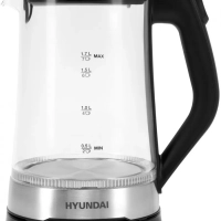 Чайник HYK-G3401 1.7л. 2200Вт черный серебристый