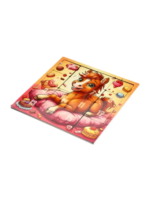 Головоломка &laquo;Пятнашки. Жеребёнок со сладостями&raquo;, логическая настольная игра, 22&times;22 см