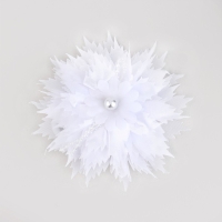 Выпускной. Бант для волос на резинке, белый, 11 см, Принцессы Выпускной. Бант для волос на резинке, белый, 11 см, Принцессы