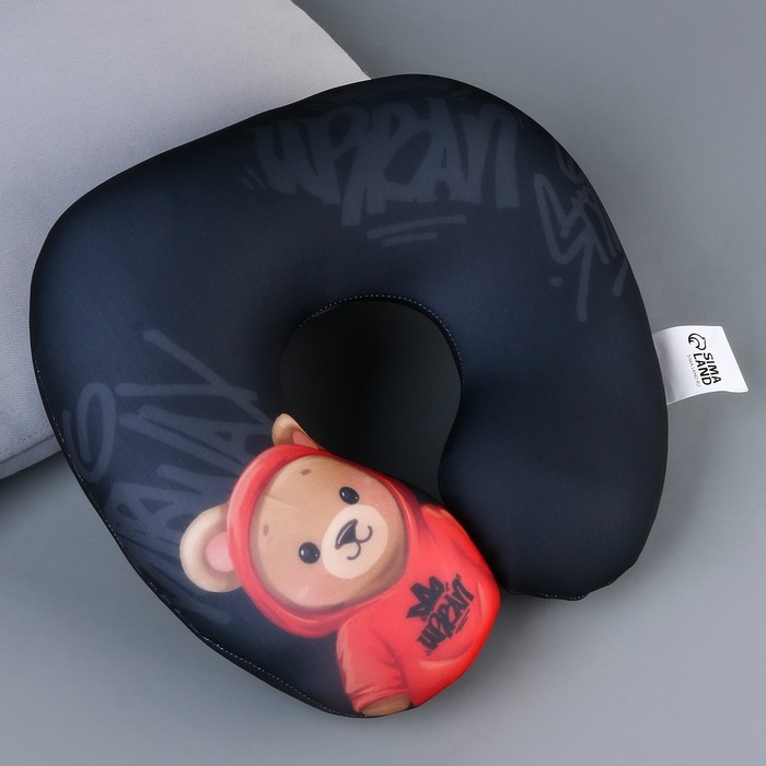 Подушка для путешествий антистресс &laquo;Медведь в толстовке&raquo;