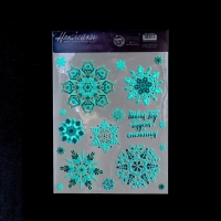 Интерьерная наклейка со светящимся слоем &laquo;Новый Год будет снежным&raquo;, 21 х 29,7 х 0,1 см