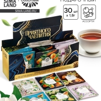 Чай подарочный &laquo;Приятного чаепития&raquo;, 54 г (30 пакетиков х 1,8 г), в шоубоксе