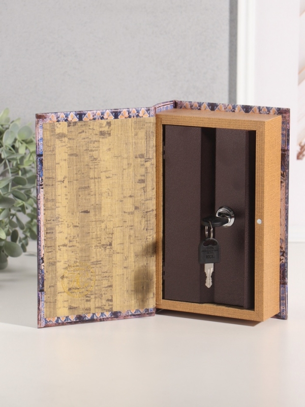 Сейф-книга дерево кожзам "Лимоны и подсолнухи" 21х13х5 см