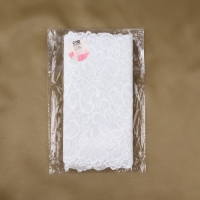 Кружевная эластичная ткань, 185 мм &times; 2,7 &plusmn; 0,5 м, цвет белый