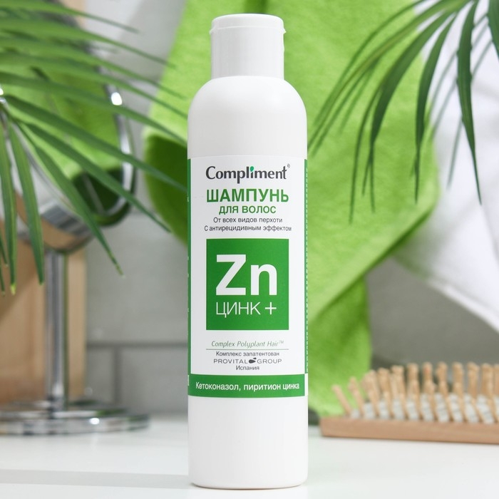 Шампунь Compliment «Цинк+», от всех видов перхоти, 200 мл Шампунь Compliment «Цинк+», от всех видов перхоти, 200 мл