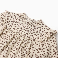 Блузка-боди для девочки MINAKU, цвет бежевый, рост 74-80 Блузка-боди для девочки MINAKU, цвет бежевый, рост 74-80