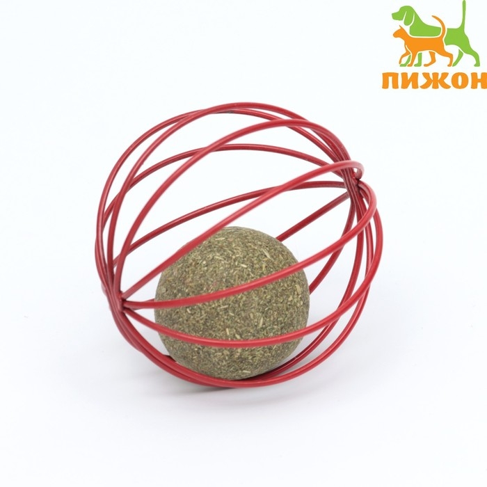 Шарик для кошек из прессованной кошачьей Шарик для кошек из прессованной кошачьей "Мята в шаре"