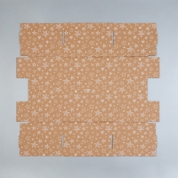 Коробка подарочная складная бурая, упаковка, &laquo;Звёзды&raquo;, 32 х 25 х 16 см