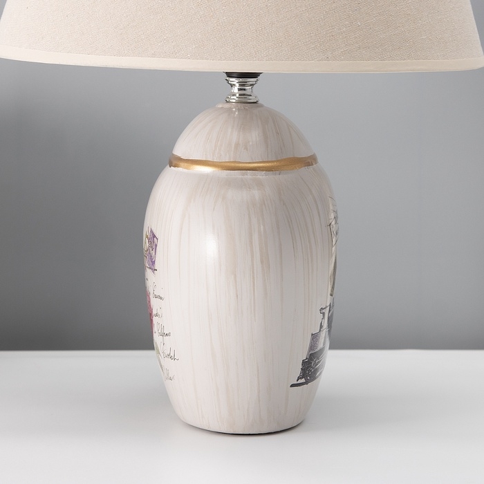 Настольная лампа с абажуром RISALUX &laquo;Сити&raquo;, Е27, 40 Вт, 30&times;30&times;43 см