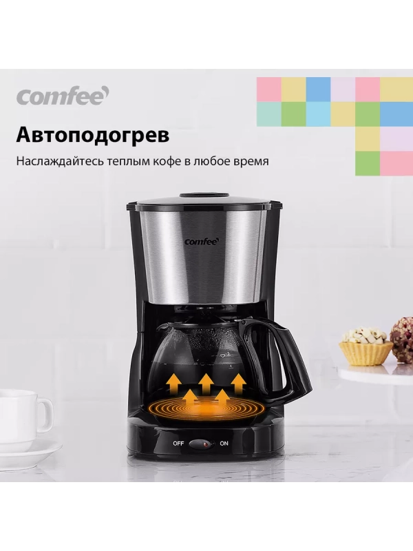 Кофеварка капельная CF-СМ2501, подогрев, 650 мл