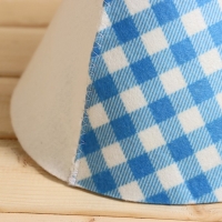 Шапка для бани "Клетка голубая" принт Шапка для бани "Клетка голубая" принт