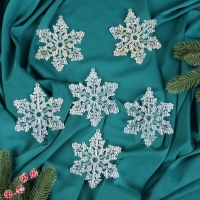 Украшение ёлочное "Созвездие" (набор 6 шт ) снежинка, 12 см Украшение ёлочное "Созвездие" (набор 6 шт ) снежинка, 12 см