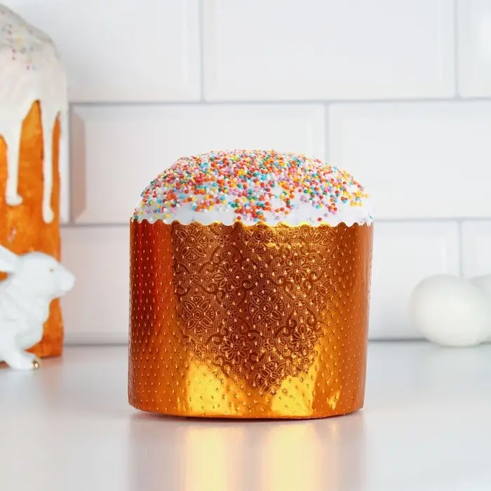 Форма бумажная для кулича &laquo;Оранжевая&raquo;, 110&times;85 мм