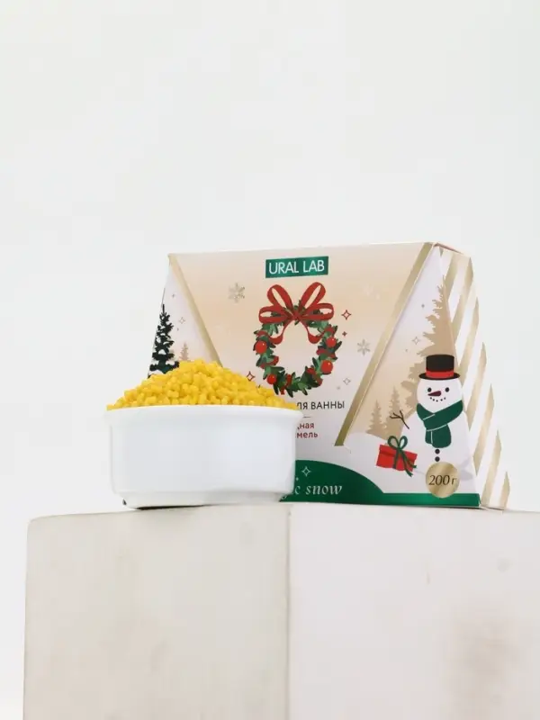 Жемчуг для ванны Magic snow, аромат ягодная карамель, 200 г, URAL LAB