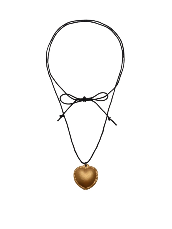 Портупея с кулоном &laquo;Сердечко&raquo; кожа, трансформер, цвет золото, 150 см