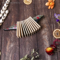 Сувенирный музыкальный инструмент "Трещотка крокодил пятнистый" дерево 4x27x9 см МИКС