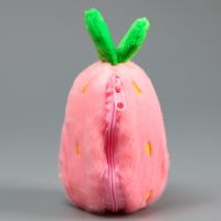 Мягкая игрушка &laquo;Зайка-клубника&raquo; на брелоке, 11 см