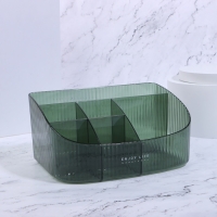 Органайзер для хранения косметических принадлежностей &laquo;GREEN&raquo;, 6 секций, 23 &times; 15,5 &times; 11 см, цвет полупрозрачный/зелёный