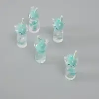 Подвеска для творчества акрил "Коктейль. Мята-кошка" светится в темноте 3,4х1,8х1,8 см