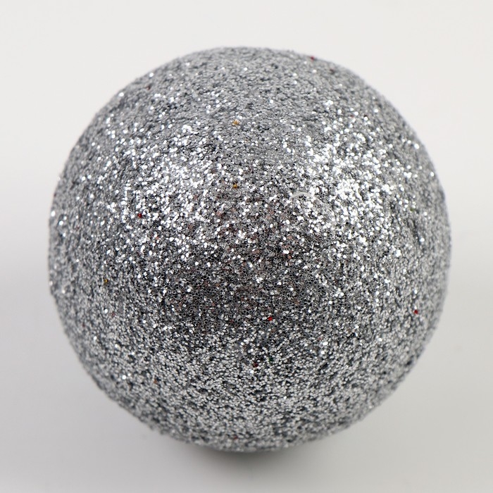 Новый год! Фигурка для поделок и декора &laquo;Шарик&raquo;, набор 12 шт., размер 1 шт. &mdash; 4 см, цвет серебряный