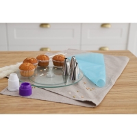 Набор кондитерский, 8 предметов: мешок, адаптер, 6 насадок d=3 см