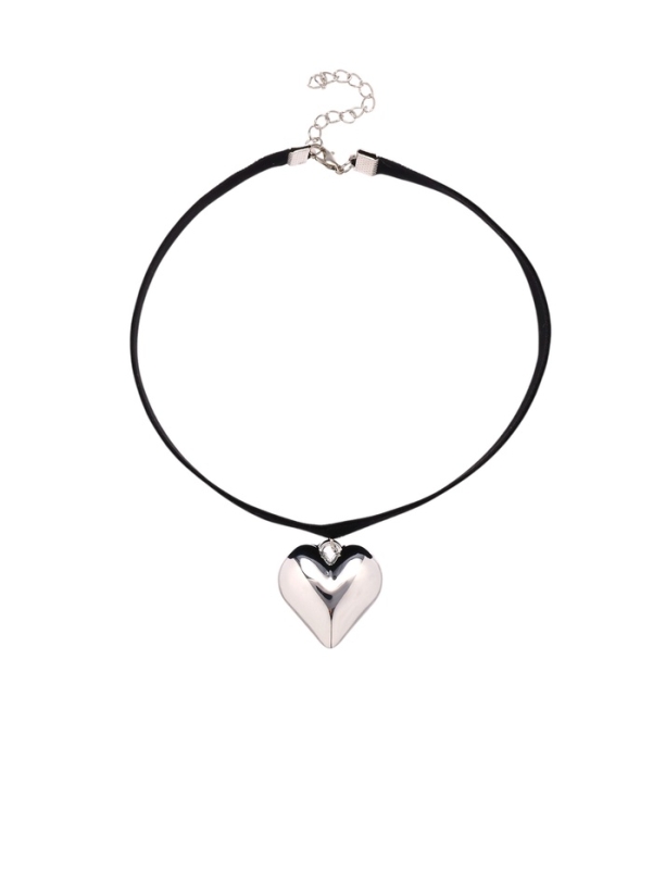 Чокер &laquo;Стиль&raquo; сердце, цвет серебро, 30 см