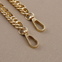 Набор для создания сумки, 4 предмета, кольцо-карабин - 2 шт, цепочка, кнопка магнитная, цвет золотой