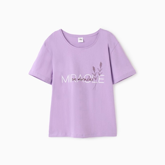 Футболка женская, цвет сиреневый, р-р 46 Футболка женская, цвет сиреневый, р-р 46