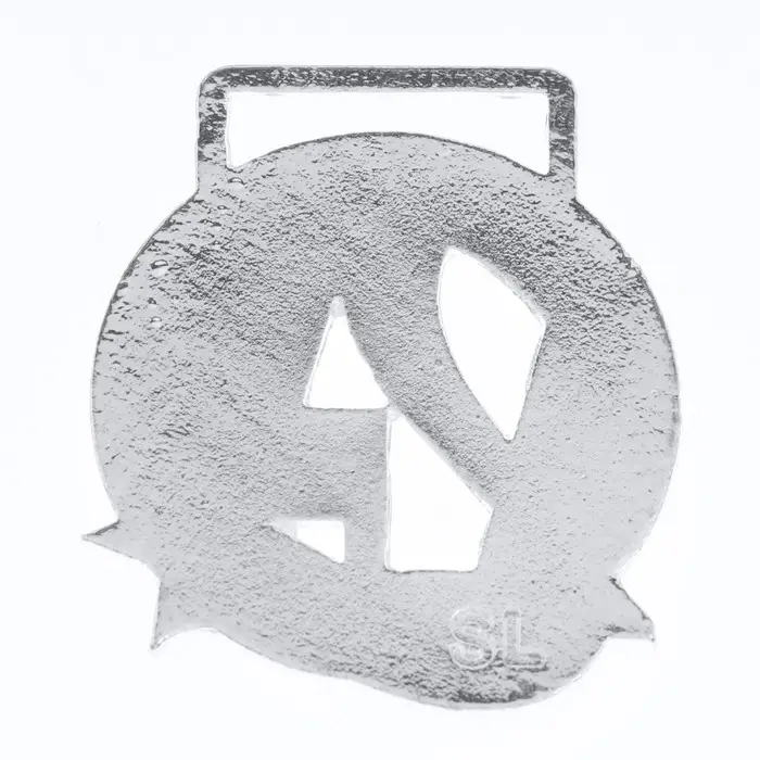 Медаль призовая серебро, d=3.5 см, 2 место, без ленты